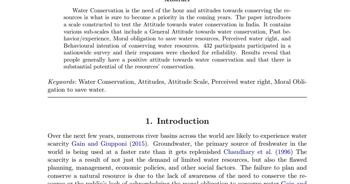 NEWS NOTES ON SUSTAINABLE WATER RESOURCESScale for Attitude towards Water Conservationhttps://drive.google.com/file/d/1HRIl0HF1Ru2IblV0rW4lfcRFT...