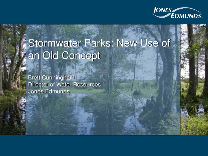 Stormwater Parks: New Use of an Old Concept