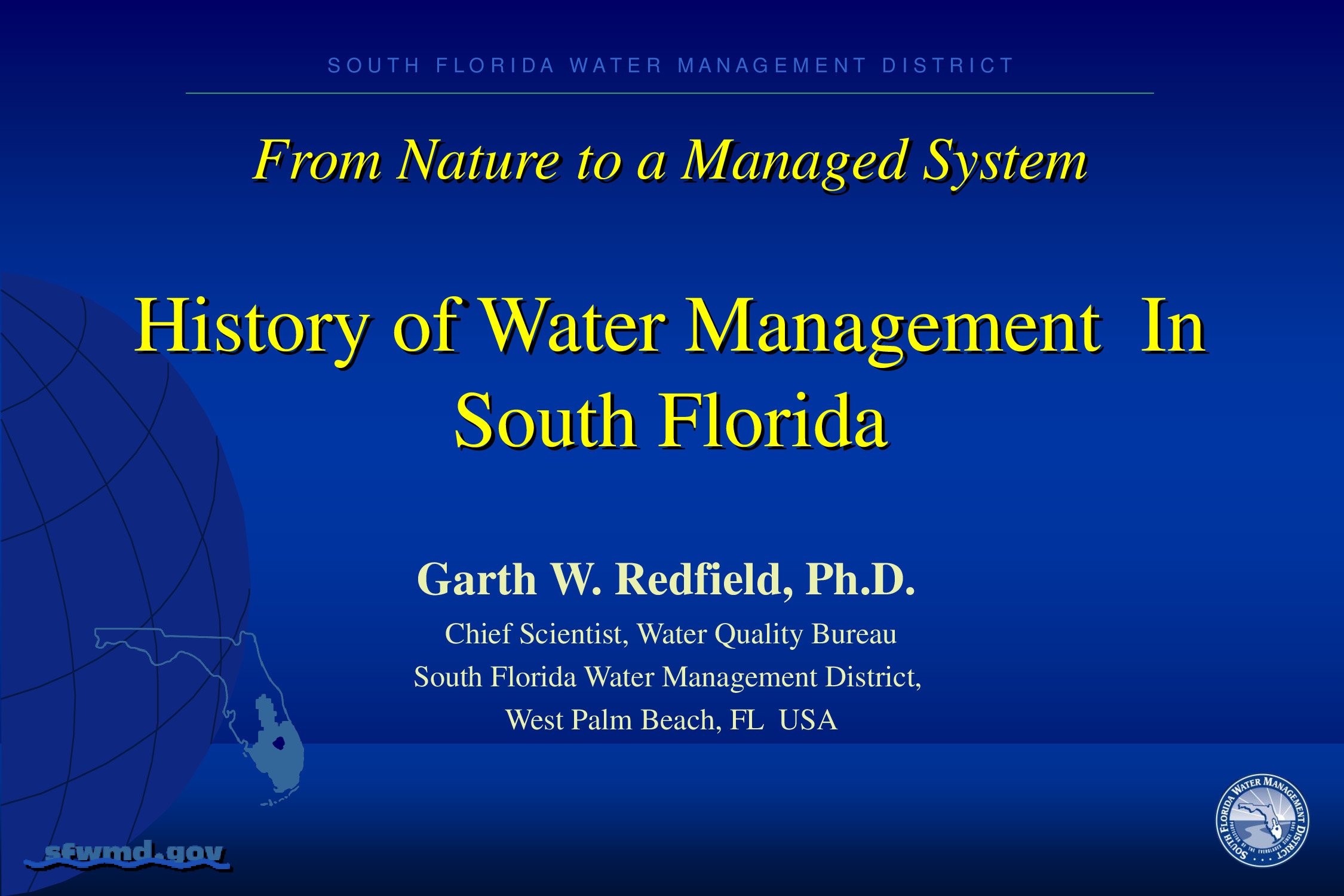 Lecture 1.2 History of Water Management