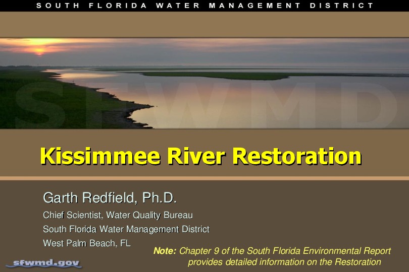 Lecture 3.1 Kissimmee River Restoration