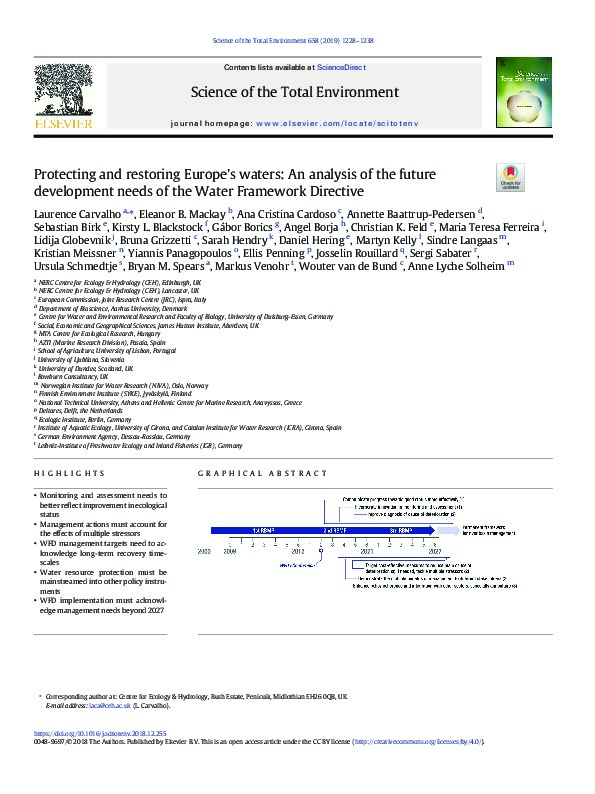 Protecting and Restoring Europe's Waters (Water Framework Directive Analysis)